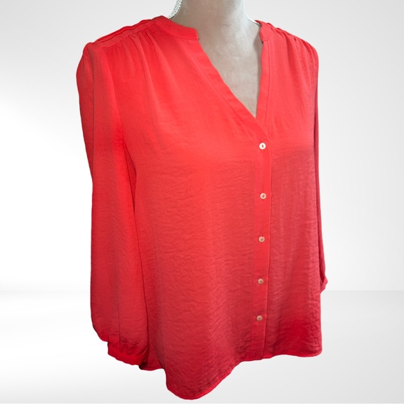 Anthropologie Tops - ANTHROPOLOGIE Vanessa Virginia Tangerine Blouse Size 10